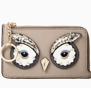 NWT Kate Spade Star Bright Owl Poppy Card Holder